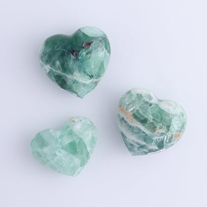Fluorite Hearts Set of 7 - Expert Wholesale and Supplier of Wholesale Crystals & Bulk Gemstones, ["Fluorite","Hearts","Mexico"]
