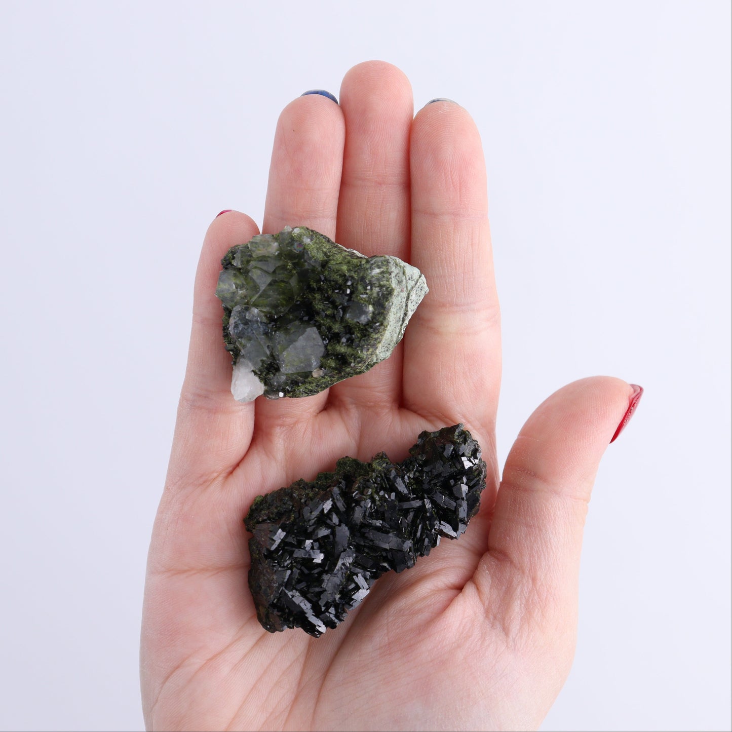 Epidote Set of 15 - Expert Wholesale and Supplier of Wholesale Crystals & Bulk Gemstones, ["epidote","flat","Flats"]