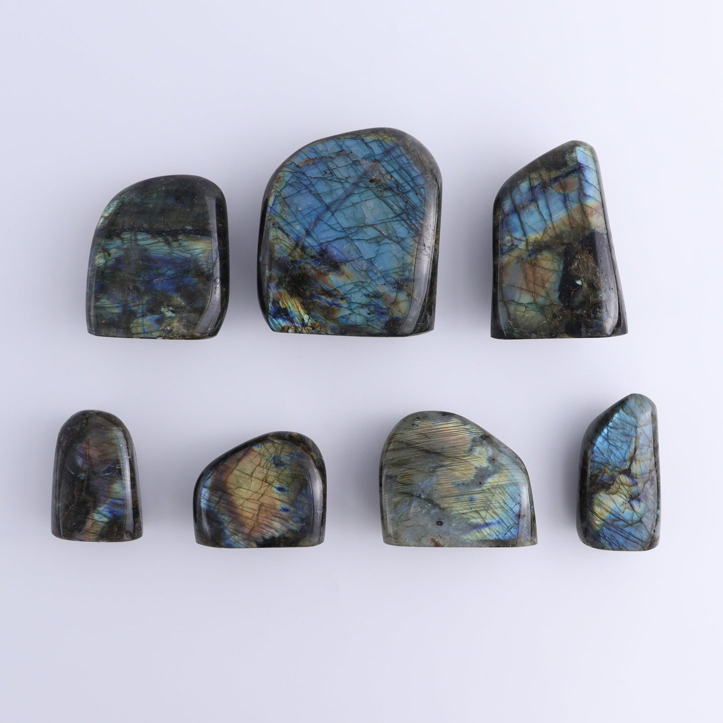 Labradorite Freeform Set of 7 - Expert Wholesale and Supplier of Wholesale Crystals & Bulk Gemstones, ["Freeforms","Labradorite","Madagascar"]