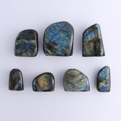 Labradorite Freeform Set of 7 - Expert Wholesale and Supplier of Wholesale Crystals & Bulk Gemstones, ["Freeforms","Labradorite","Madagascar"]