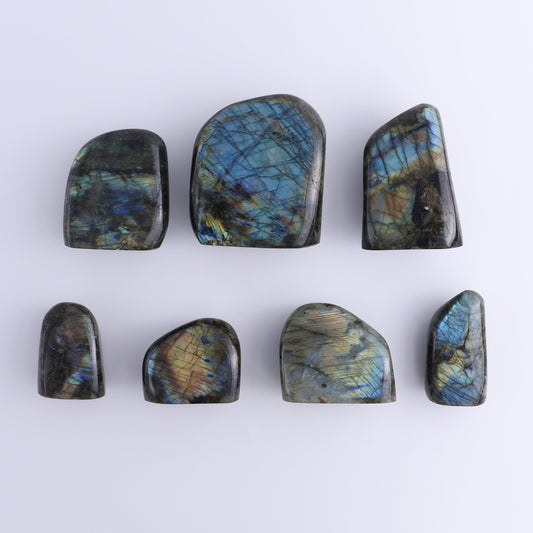 Labradorite Freeform Set of 7 - Expert Wholesale and Supplier of Wholesale Crystals & Bulk Gemstones, ["Freeforms","Labradorite","Madagascar"]