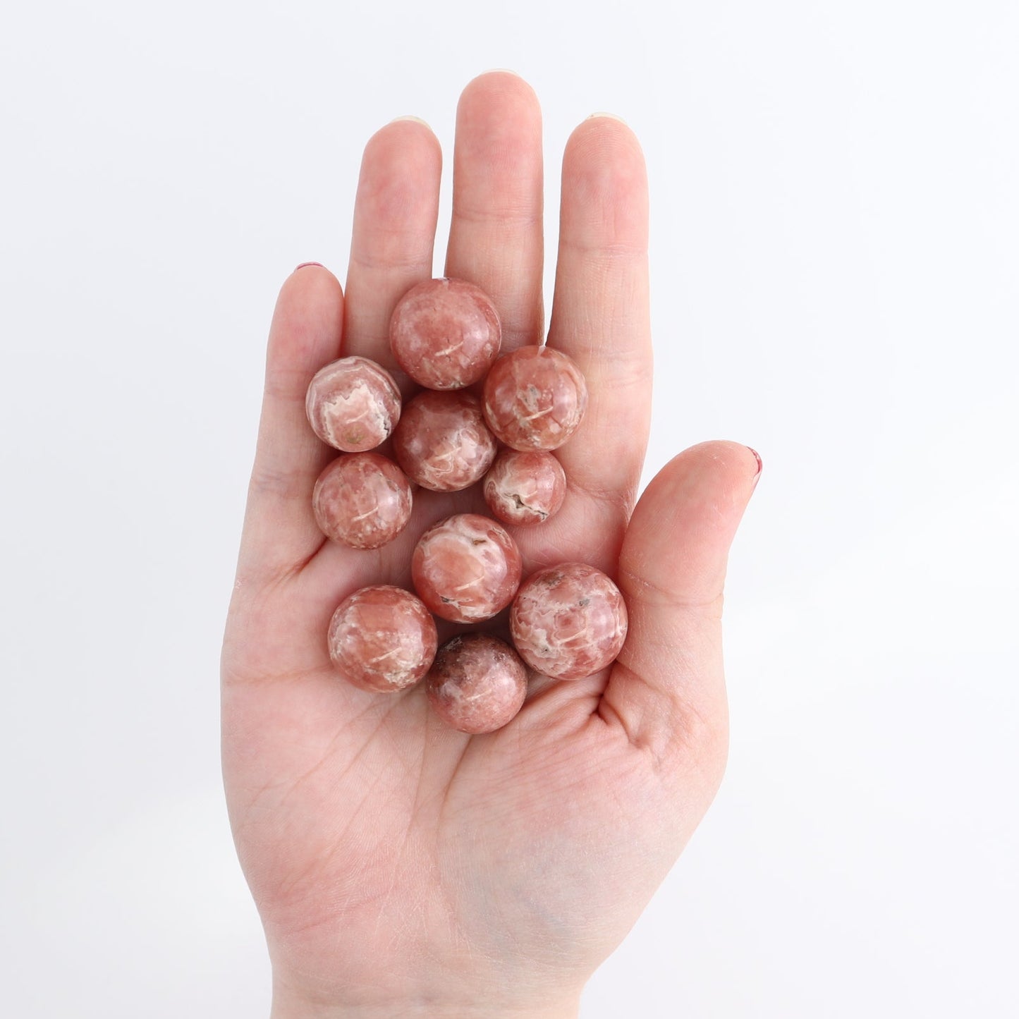 Rhodochrosite Spheres Set of 10