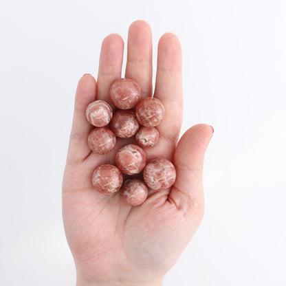 Rhodochrosite Spheres Set of 10