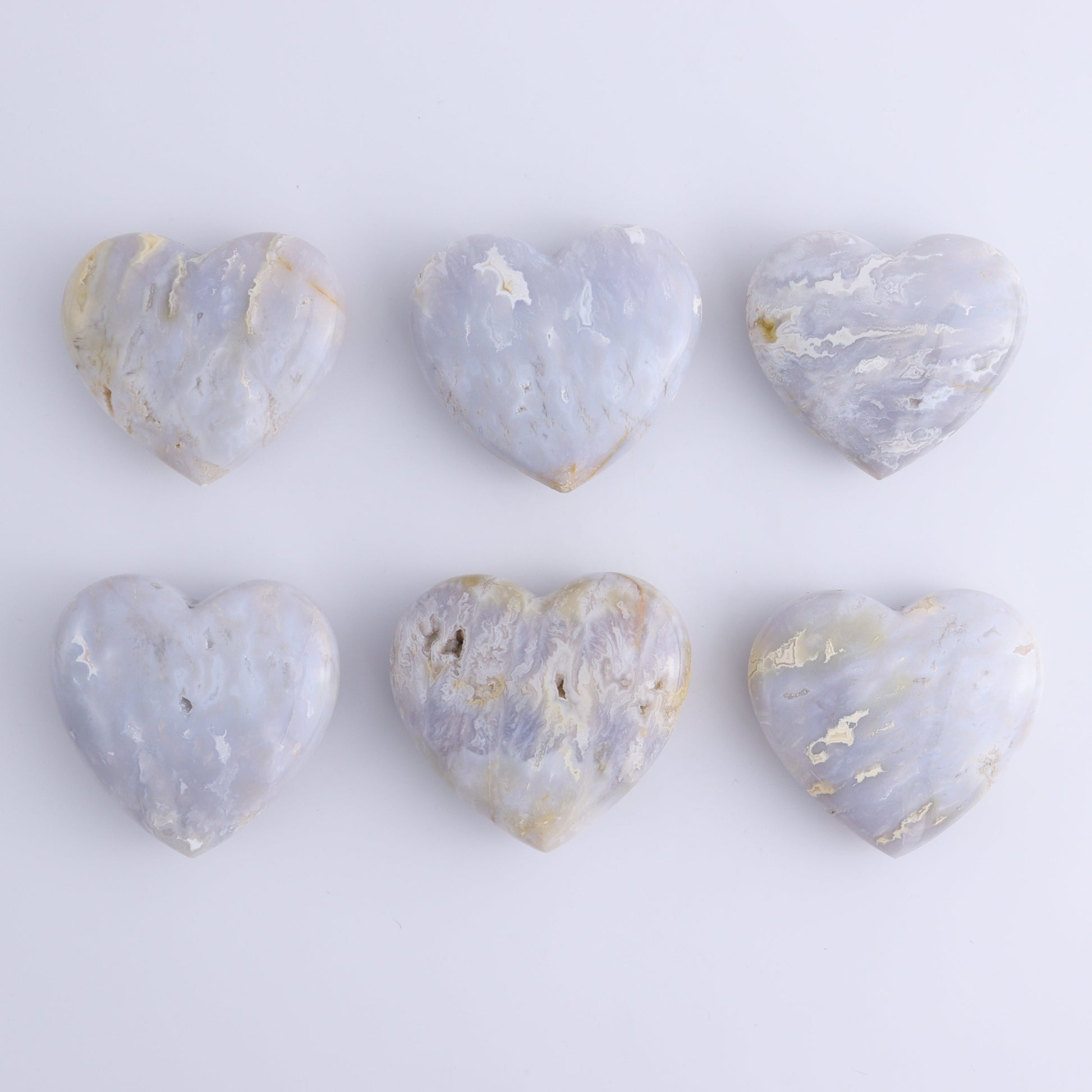 Agate Hearts Set of 6 - Expert Wholesale and Supplier of Wholesale Crystals & Bulk Gemstones, ["Agate","Hearts"]