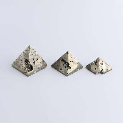 Pyrite Pyramids Set of 9 - Expert Wholesale and Supplier of Wholesale Crystals & Bulk Gemstones, ["Pyramids","Pyrite"]