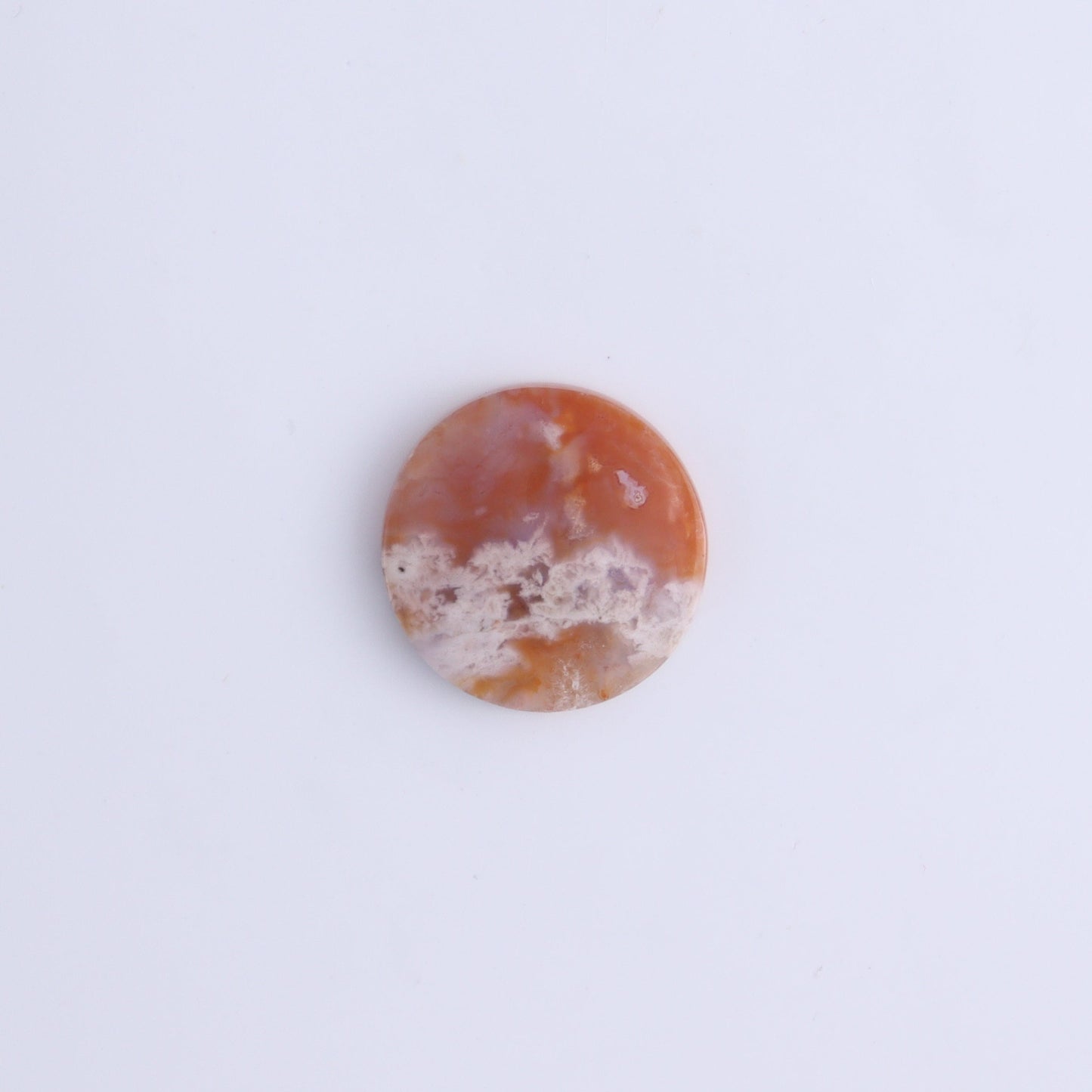 One Pink Carnelian Round Cab - Expert Wholesale and Supplier of Wholesale Crystals & Bulk Gemstones, ["Cabs","carnelian","Pink Carnelian","Round"]