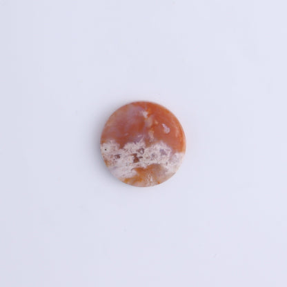 One Pink Carnelian Round Cab - Expert Wholesale and Supplier of Wholesale Crystals & Bulk Gemstones, ["Cabs","carnelian","Pink Carnelian","Round"]