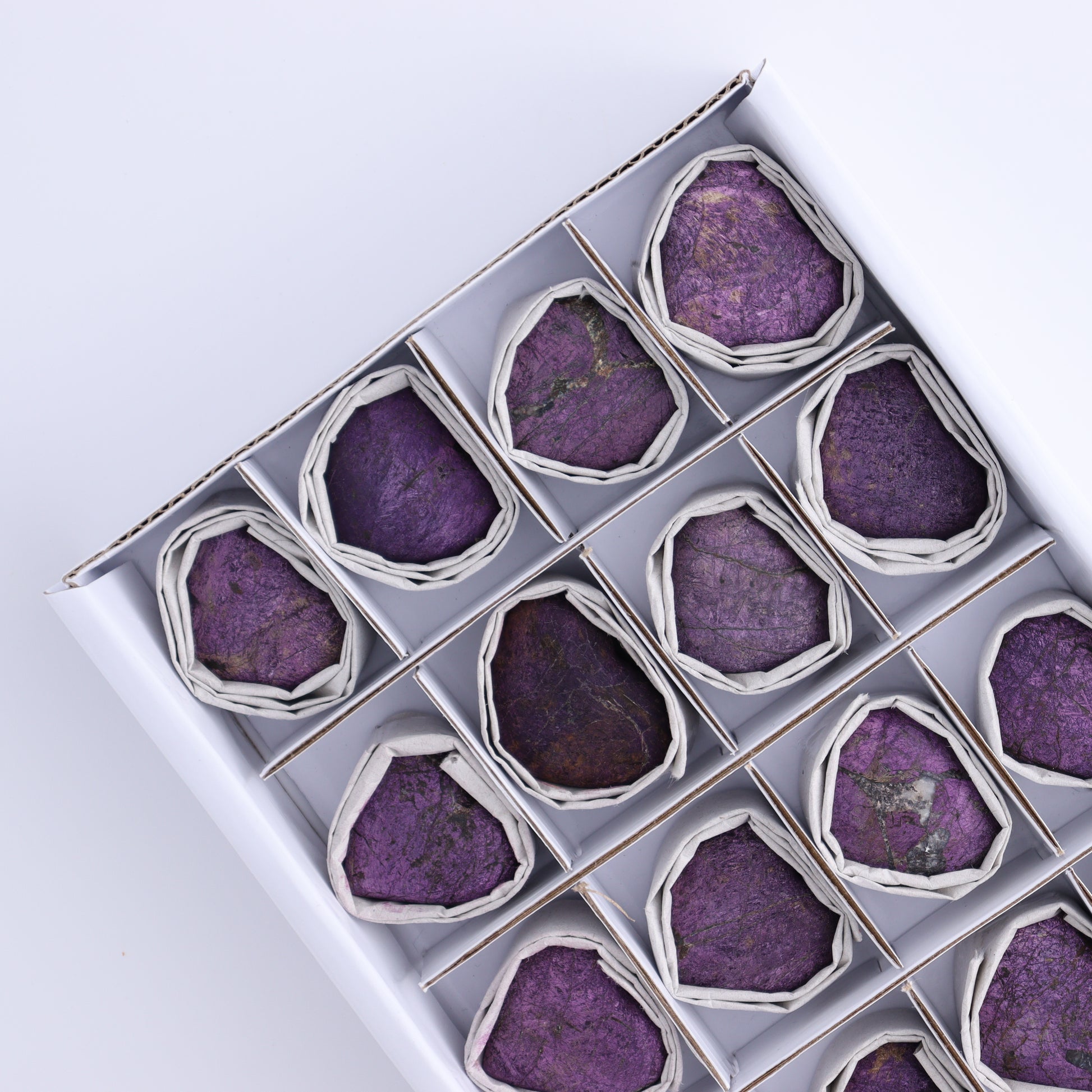 Purpurite Velvet Hearts Set of 20 - Expert Wholesale and Supplier of Wholesale Crystals & Bulk Gemstones, ["Hearts","purpurite","Purpurite Velvet"]