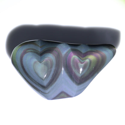Rainbow Obsidian Heart Pairs Set of 8 - Expert Wholesale and Supplier of Wholesale Crystals & Bulk Gemstones, ["Hearts","Mexico","Rainbow Obsidian"]