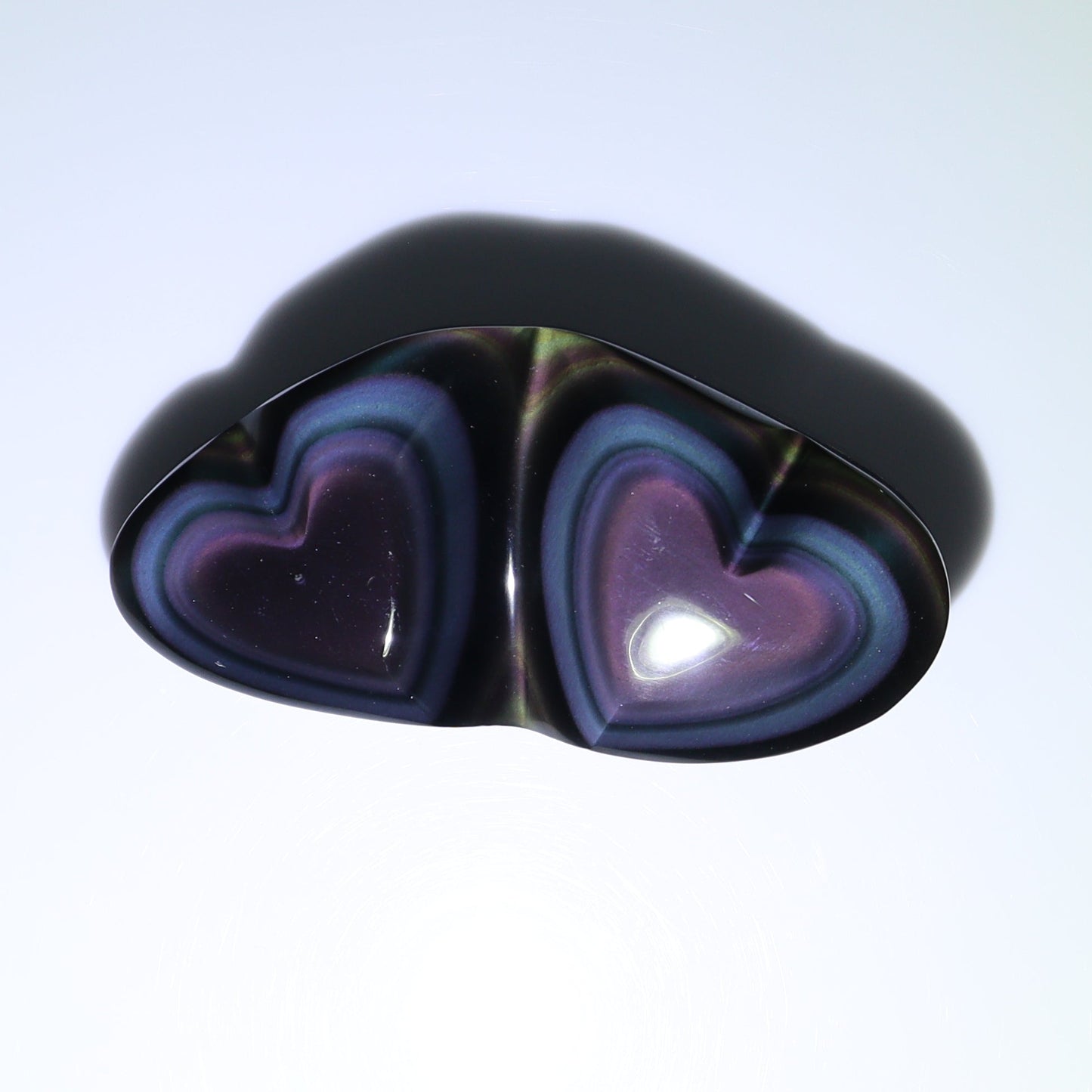 Rainbow Obsidian Heart Set of 4
