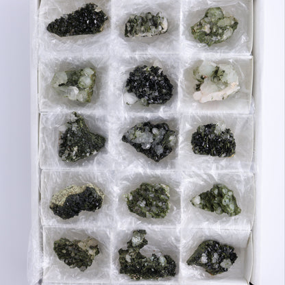 Epidote Set of 15 - Expert Wholesale and Supplier of Wholesale Crystals & Bulk Gemstones, ["epidote","flat","Flats"]
