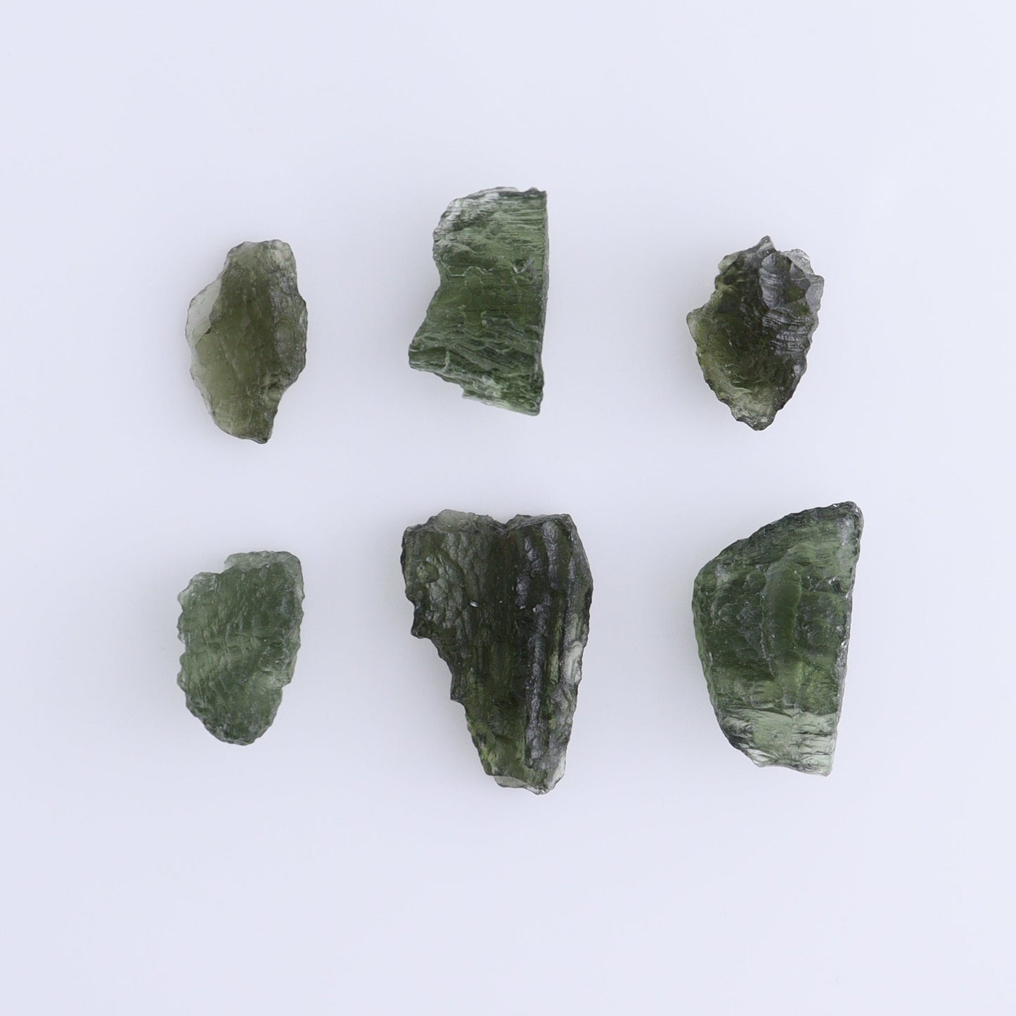 Moldavite Pieces Set of 6 - Expert Wholesale and Supplier of Wholesale Crystals & Bulk Gemstones, ["Czech Republic","Moldavite","Pieces"]
