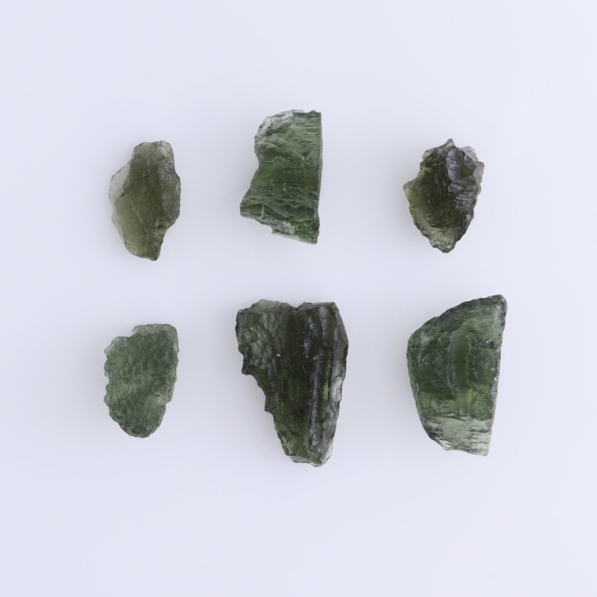 Moldavite Pieces Set of 6 - Expert Wholesale and Supplier of Wholesale Crystals & Bulk Gemstones, ["Czech Republic","Moldavite","Pieces"]