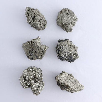Pyrite Clusters Set of 6