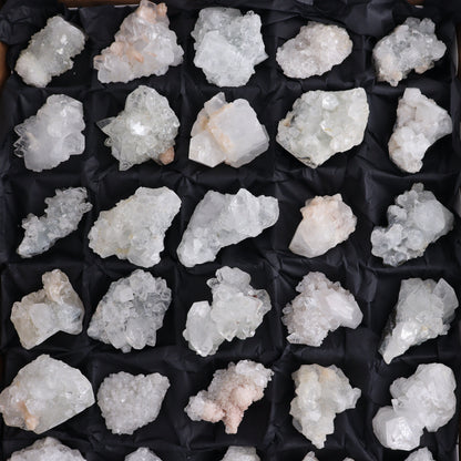 Apophyllite Clusters Flat of 35 - Expert Wholesale and Supplier of Wholesale Crystals & Bulk Gemstones, ["Apophyllite","Clusters","Flats"]