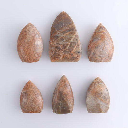 Peach Moonstone Freeform Set of 6 | Mi Esperanza Minerals | Supplier of Crystals and Onyx