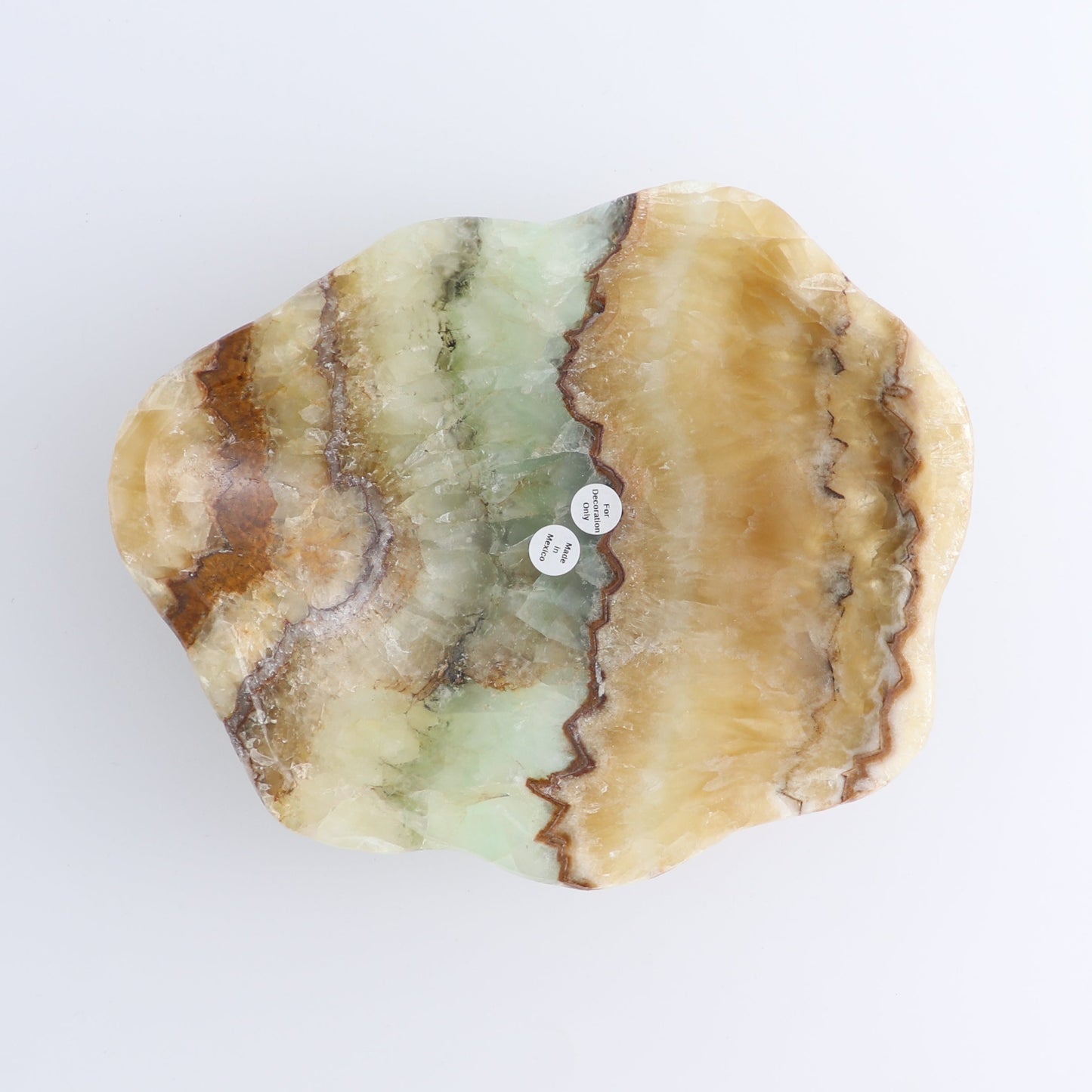 One Small Bowl Mexican Onyx/Calcite Honey & Green Polished - Expert Wholesale and Supplier of Wholesale Crystals & Bulk Gemstones, ["bowl","Calcite","Catalog Onyx","Decorative Dish","Mexico","onyx"]