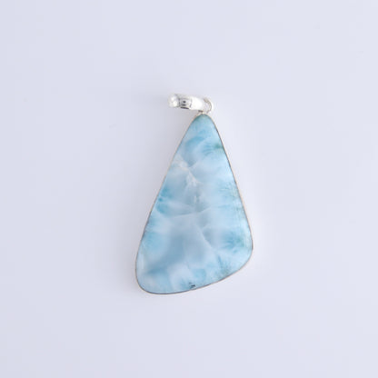 One Large Larimar Sterling Silver Pendant (chain not included) - Expert Wholesale and Supplier of Wholesale Crystals & Bulk Gemstones, ["Larimar","Pendant","sterling silver"]