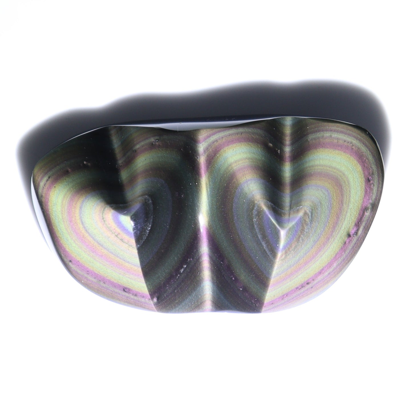 Rainbow Obsidian Heart Pairs Set of 8 - Expert Wholesale and Supplier of Wholesale Crystals & Bulk Gemstones, ["Hearts","Mexico","Rainbow Obsidian"]