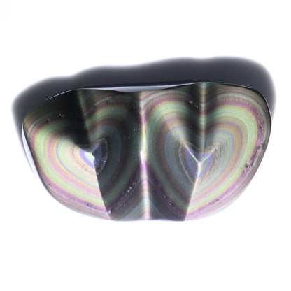 Rainbow Obsidian Heart Pairs Set of 8 - Expert Wholesale and Supplier of Wholesale Crystals & Bulk Gemstones, ["Hearts","Mexico","Rainbow Obsidian"]