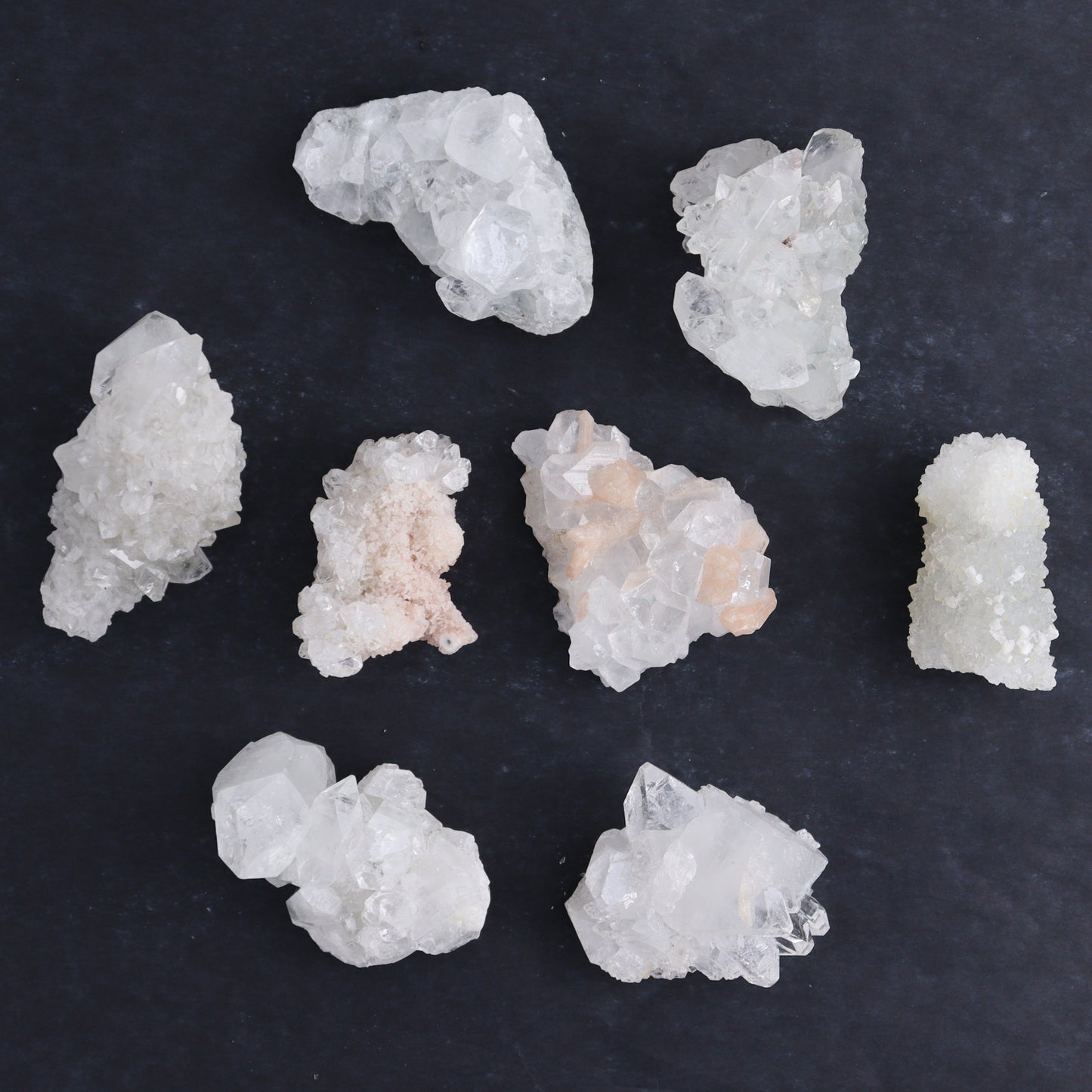 Apophyllite Clusters Flat of 35 - Expert Wholesale and Supplier of Wholesale Crystals & Bulk Gemstones, ["Apophyllite","Clusters","Flats"]