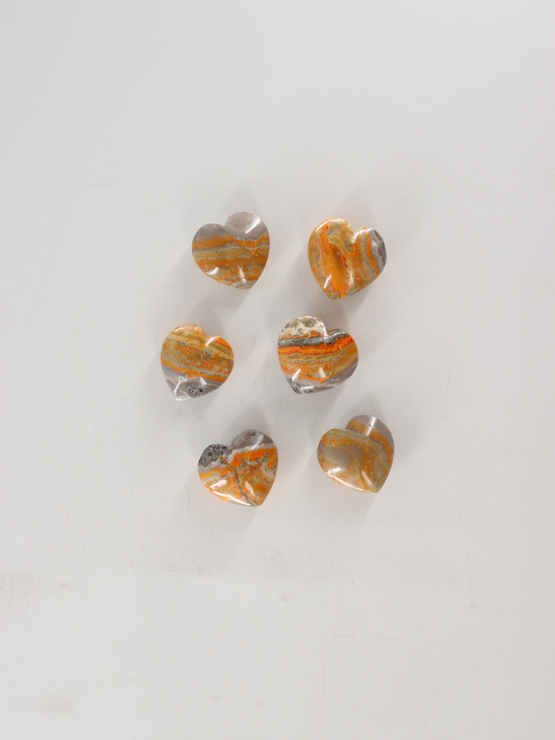 Bumblebee Jasper Hearts Set of 6 - Expert Wholesale and Supplier of Wholesale Crystals & Bulk Gemstones, []