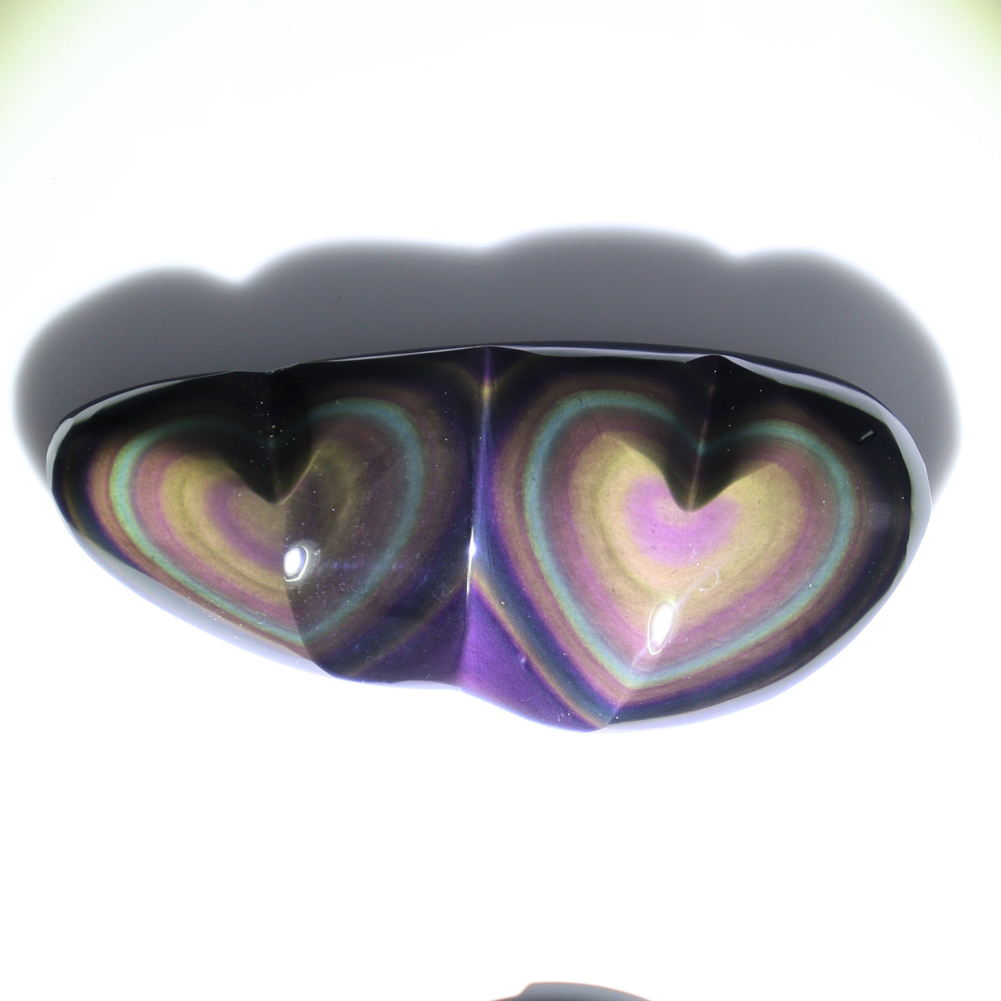 Rainbow Obsidian Heart Pairs Set of 8 - Expert Wholesale and Supplier of Wholesale Crystals & Bulk Gemstones, ["Hearts","Mexico","Rainbow Obsidian"]