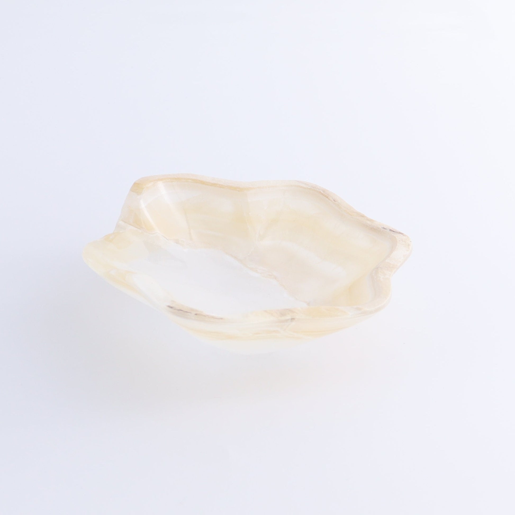 One Mexican Onyx/Calcite White Honey Irregular Bowl - Expert Wholesale and Supplier of Wholesale Crystals & Bulk Gemstones, ["bowl","Bowls","Calcite","Catalog Onyx","Decorative Dish","Mexico","onyx"]