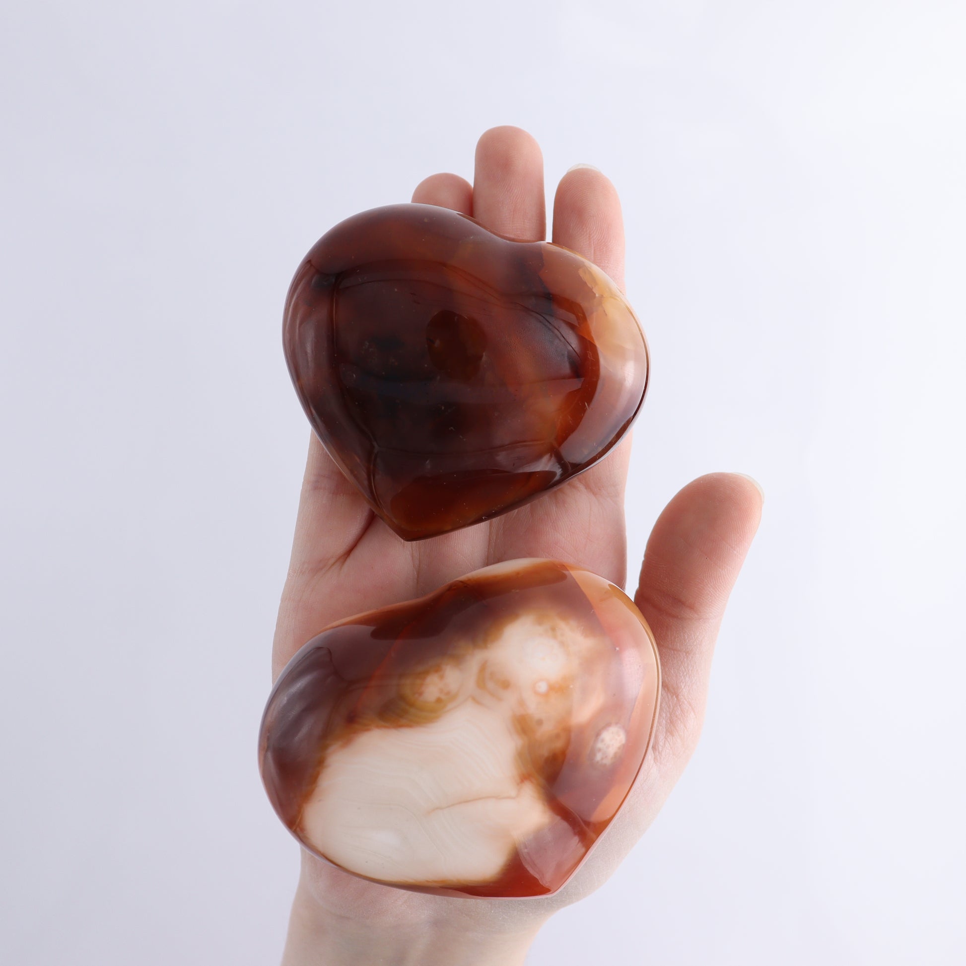 Carnelian Hearts Flat of 15 - Expert Wholesale and Supplier of Wholesale Crystals & Bulk Gemstones, ["carnelian","Hearts","Madagascar"]