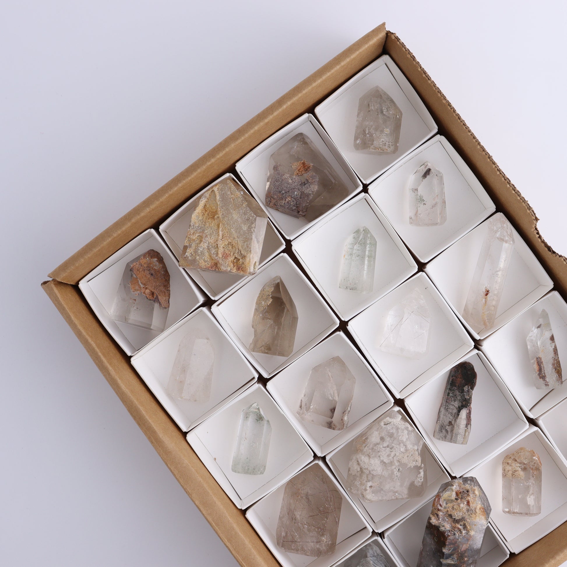 Garden Quartz Towers Set of 20 - Expert Wholesale and Supplier of Wholesale Crystals & Bulk Gemstones, ["Garden Quartz","Quartz","Towers"]