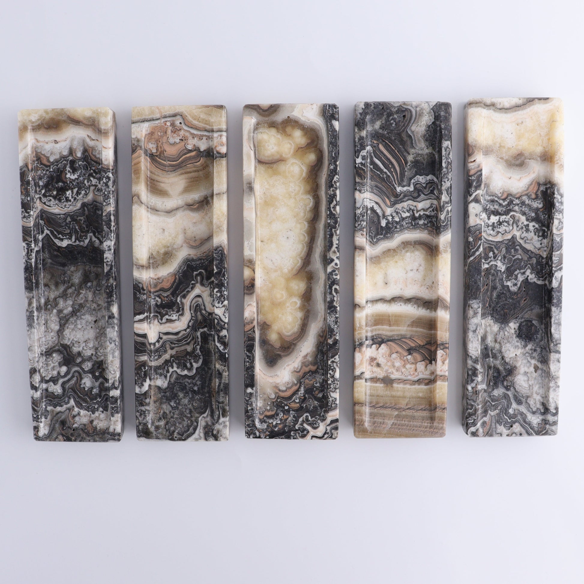 Onyx Incense Holders Set of 5 - Expert Wholesale and Supplier of Wholesale Crystals & Bulk Gemstones, ["Incense holders","Mexico","onyx"]