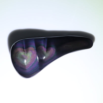 Rainbow Obsidian Heart Set of 4