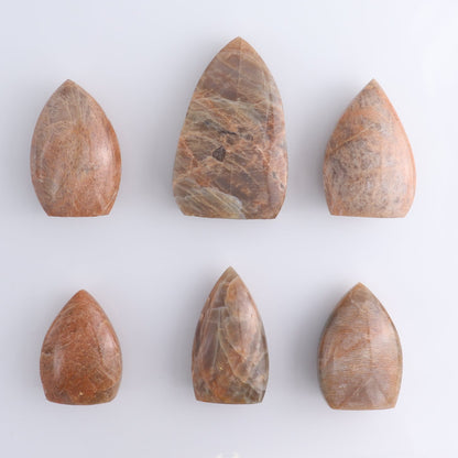 Peach Moonstone Freeform Set of 6 | Mi Esperanza Minerals | Supplier of Crystals and Onyx