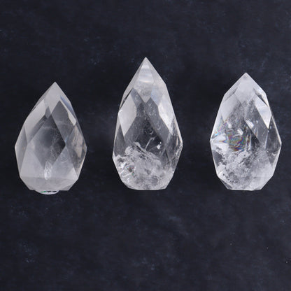 Imperfect Clear Quartz Face Polished Set of 6 - Expert Wholesale and Supplier of Wholesale Crystals & Bulk Gemstones, ["Brazil","Clear Quartz","Face Polished","Quartz"]