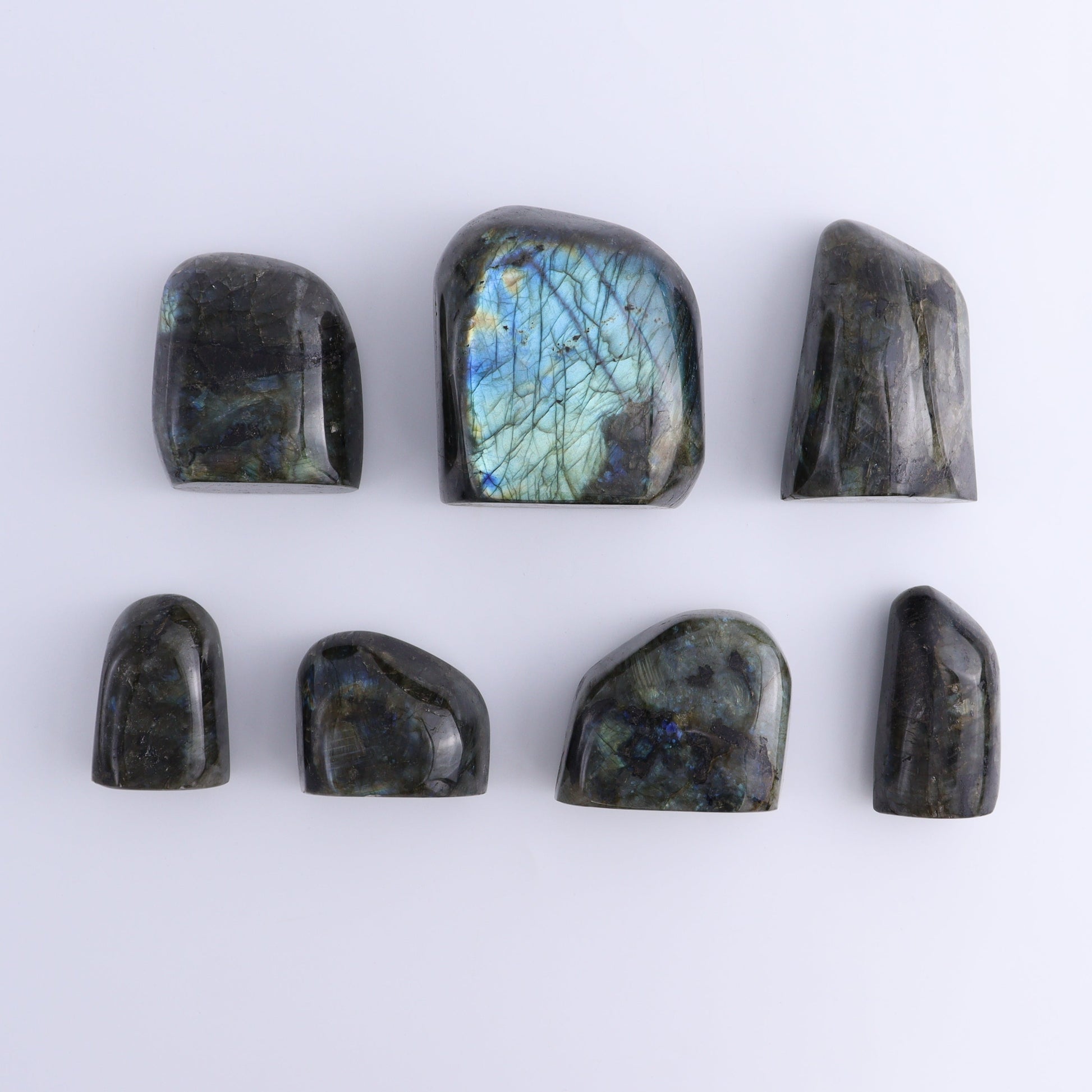 Labradorite Freeform Set of 7 - Expert Wholesale and Supplier of Wholesale Crystals & Bulk Gemstones, ["Freeforms","Labradorite","Madagascar"]