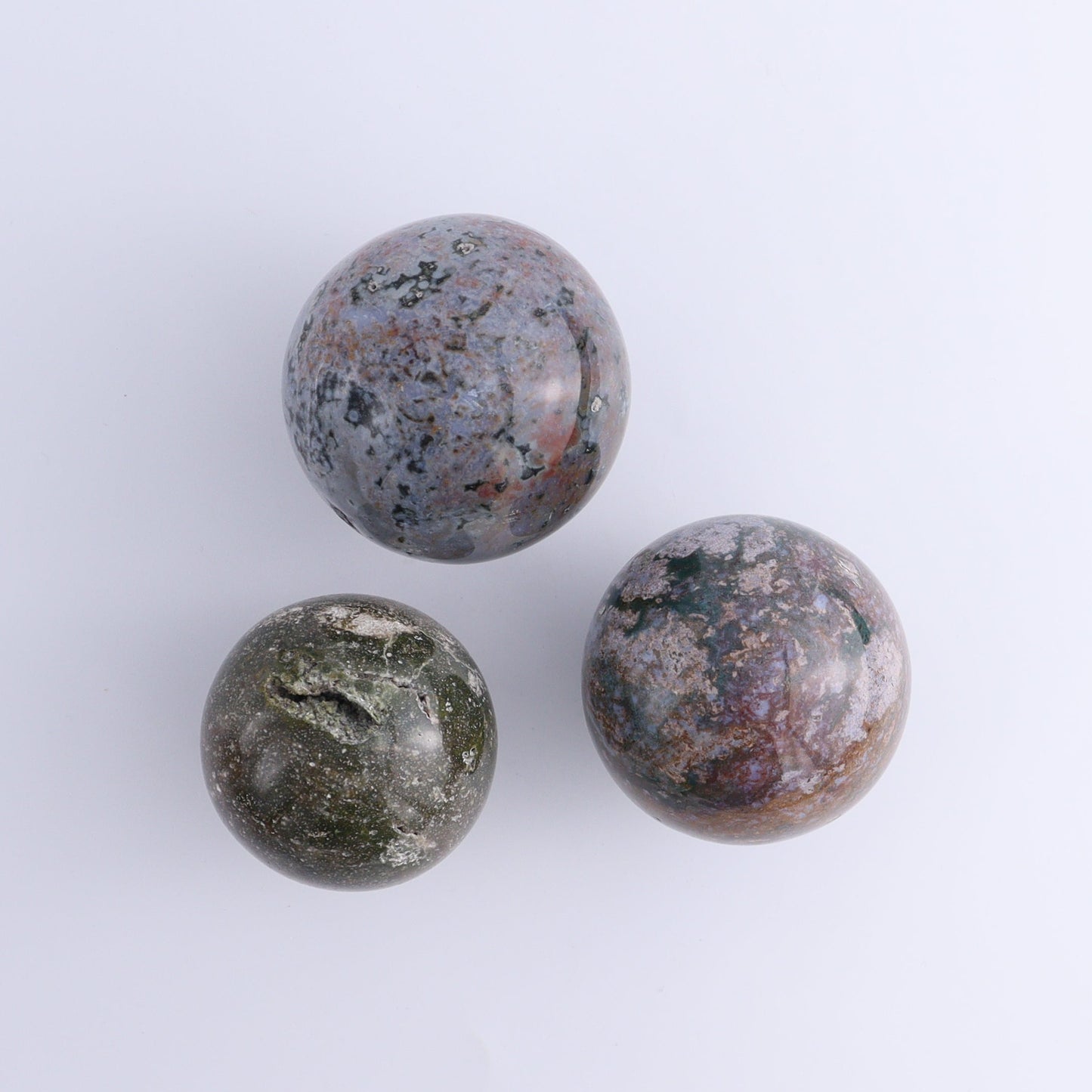 Ocean Jasper Spheres Set of 12 - Expert Wholesale and Supplier of Wholesale Crystals & Bulk Gemstones, ["jasper","Madagascar","Ocean Jasper","Spheres"]