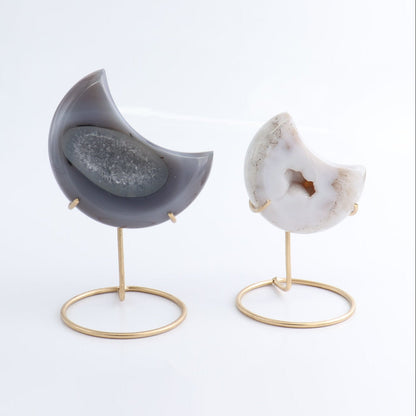 Agate Moons with Stand Set of 5 - Expert Wholesale and Supplier of Wholesale Crystals & Bulk Gemstones, ["Agate","Brazil","moons"]