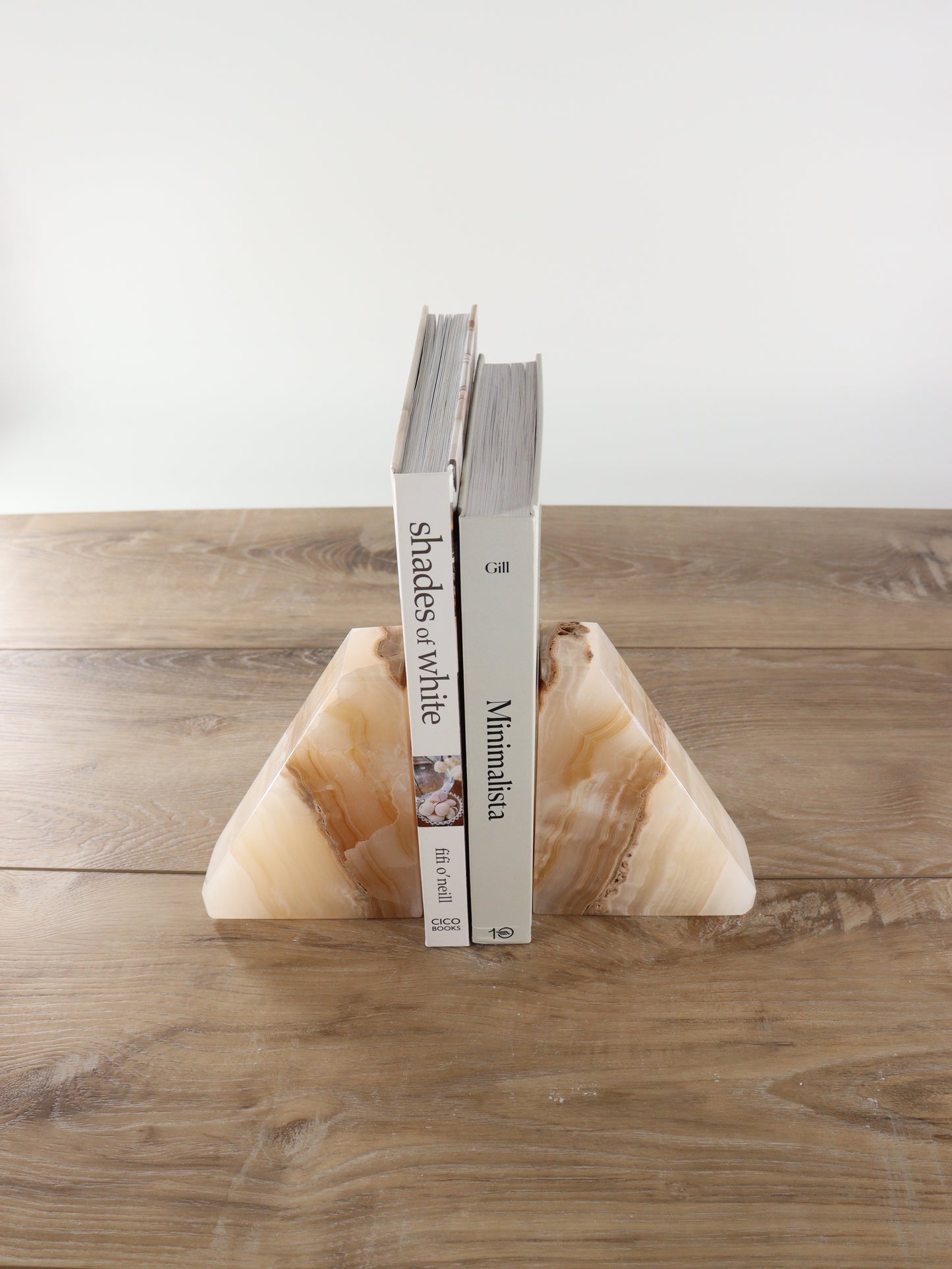 Rustic Light Tan Polished Onyx Bookends - Expert Supplier of Wholesale Crystals & Bulk Gemstones