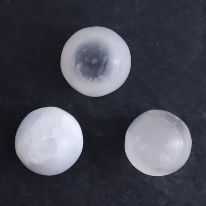 One Selenite (Satin Spar) Sphere 4 cm - Expert Wholesale and Supplier of Wholesale Crystals & Bulk Gemstones, ["close_30","Morocco","Selenite","Spheres"]