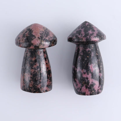 Rhodonite Mushrooms Set of 8 - Expert Wholesale and Supplier of Wholesale Crystals & Bulk Gemstones, ["Mushrooms","Rhodonite"]
