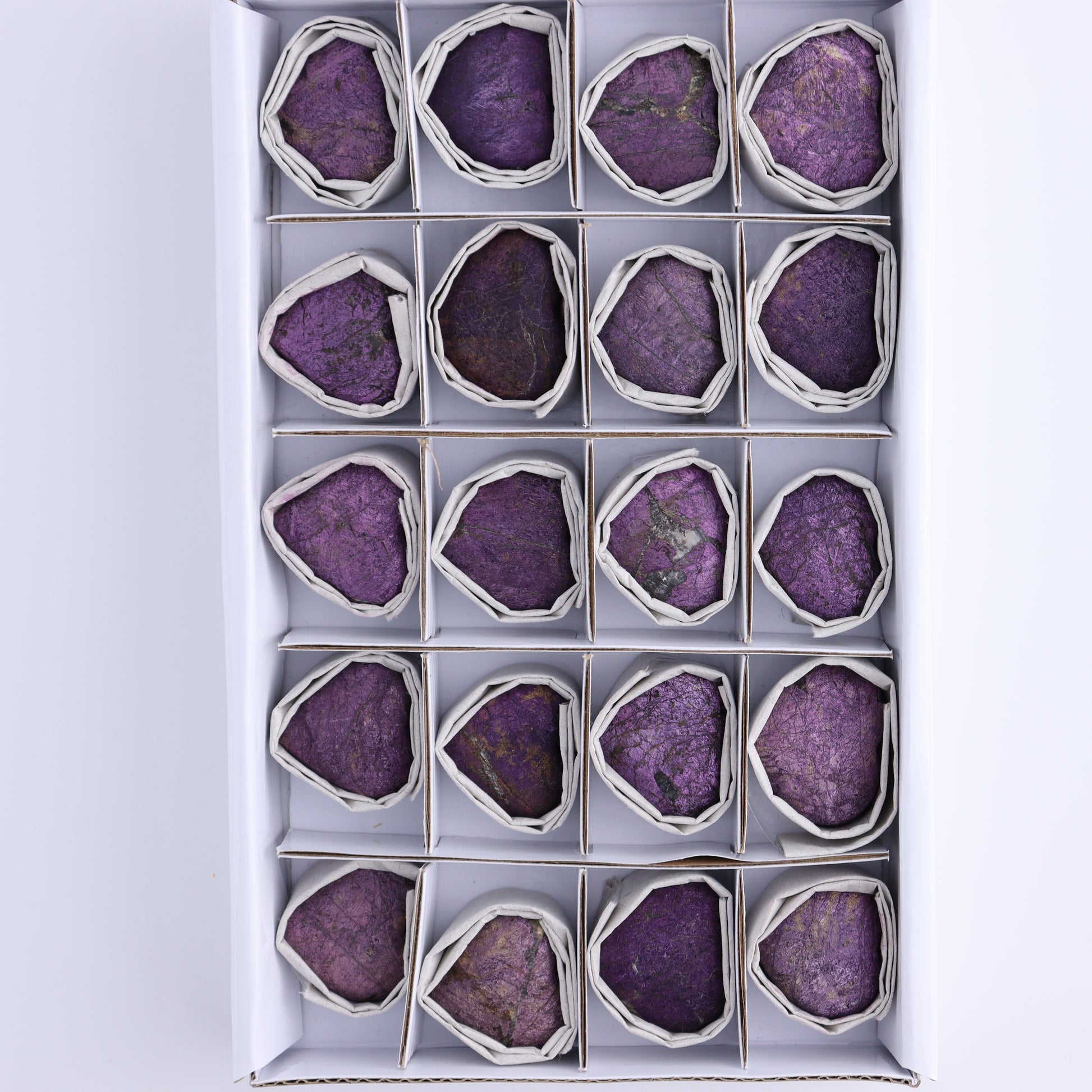 Purpurite Velvet Hearts Set of 20 - Expert Wholesale and Supplier of Wholesale Crystals & Bulk Gemstones, ["Hearts","purpurite","Purpurite Velvet"]
