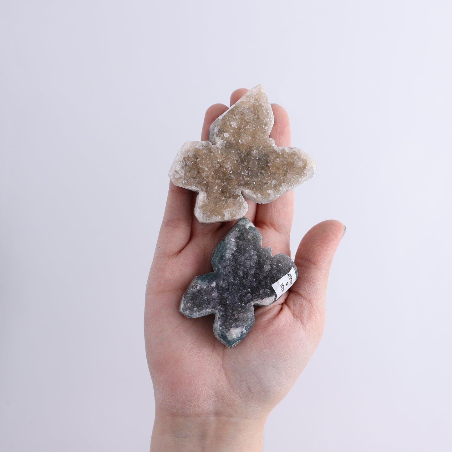 Uruguay Amethyst Butterflies, Cat & Leaf Set of 9 - Expert Wholesale and Supplier of Wholesale Crystals & Bulk Gemstones, ["Amethyst","Butterflies","Cat","Leaf","Uruguay"]