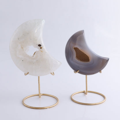 Agate Moons with Stand Set of 6 - Expert Wholesale and Supplier of Wholesale Crystals & Bulk Gemstones, ["Agate","Brazil","moons"]