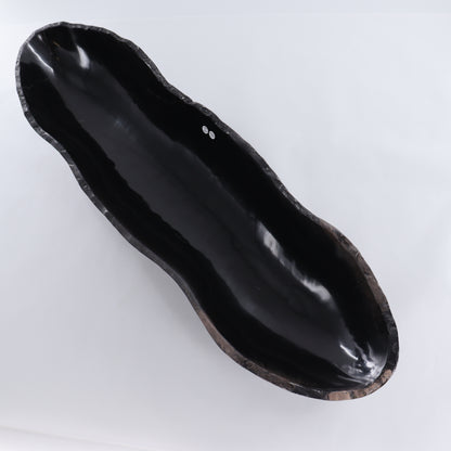 Black Marble Canoe Bowl - Expert Wholesale and Supplier of Wholesale Crystals & Bulk Gemstones, ["Black Marble","Bowls","canoe","Marble","Mexico"]