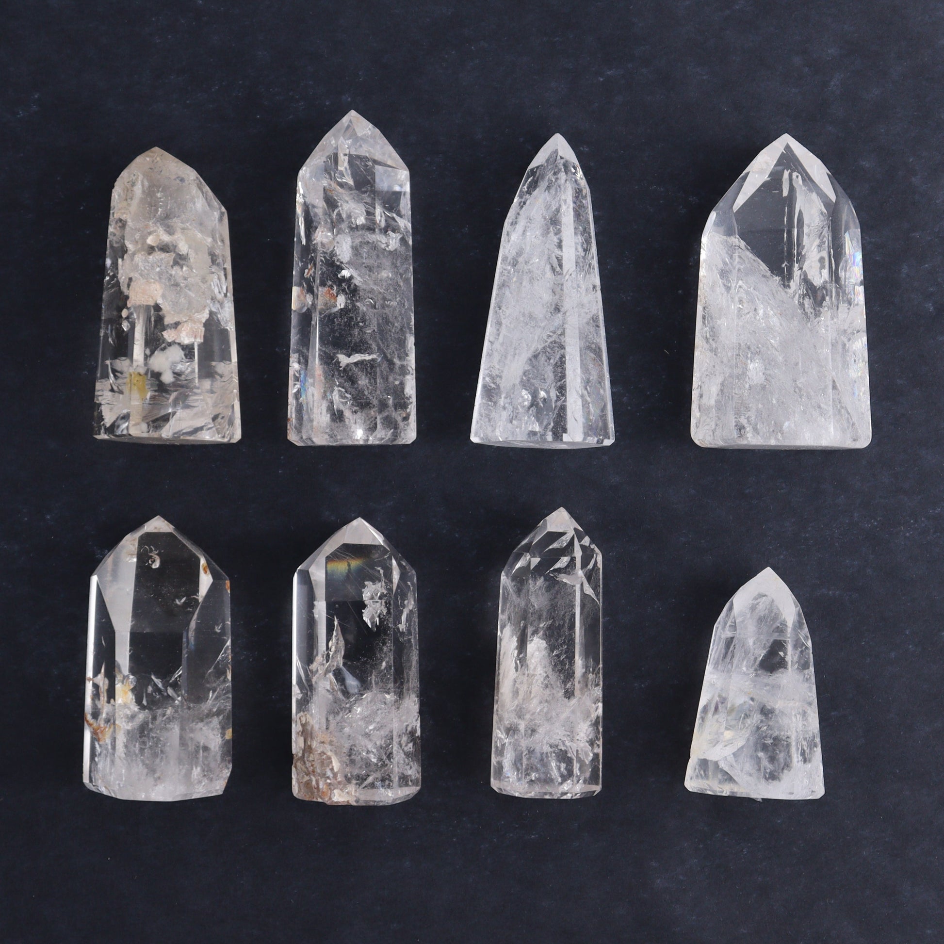 Quartz Towers Set of 8 - Expert Wholesale and Supplier of Wholesale Crystals & Bulk Gemstones, ["Quartz","Towers"]