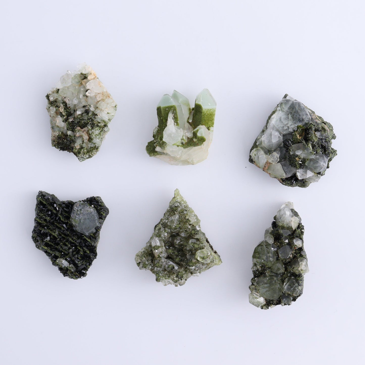 Epidote Set of 15 - Expert Wholesale and Supplier of Wholesale Crystals & Bulk Gemstones, ["epidote","flat","Flats"]