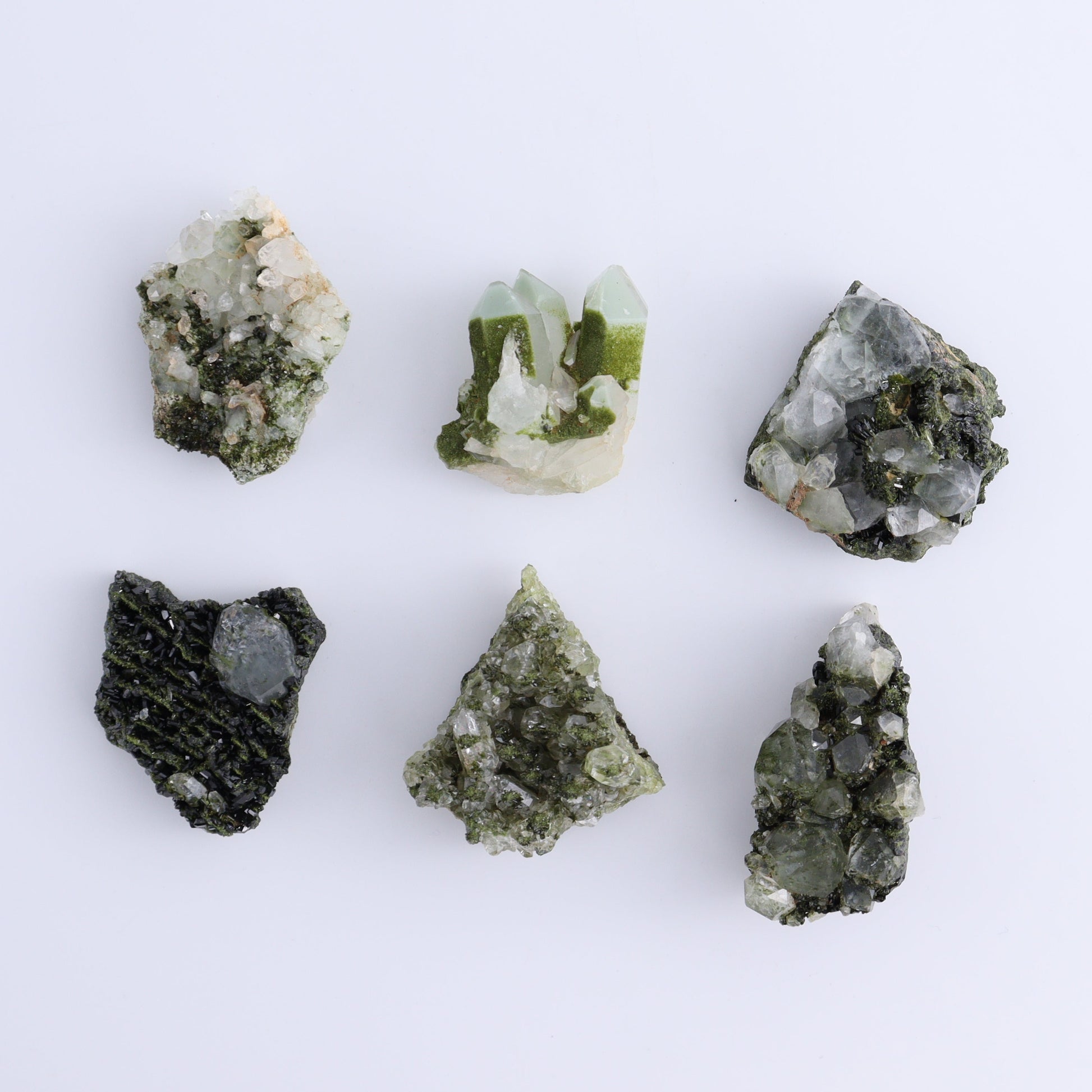 Epidote Set of 15 - Expert Wholesale and Supplier of Wholesale Crystals & Bulk Gemstones, ["epidote","flat","Flats"]
