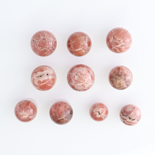 Rhodochrosite Spheres Set of 10