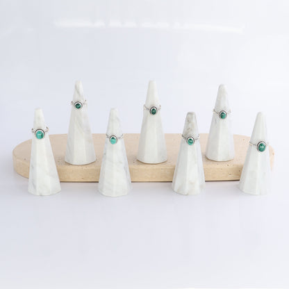 Malachite Rings Set of 7 (Ring Holders Not Included) - Expert Wholesale and Supplier of Wholesale Crystals & Bulk Gemstones, ["Malachite","Ring","rings","sterling silver"]
