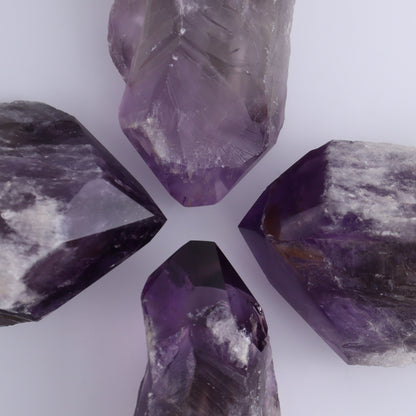 Amethyst Polished Tips Set of 4 - Expert Wholesale and Supplier of Wholesale Crystals & Bulk Gemstones, ["Amethyst","Polished Tip"]